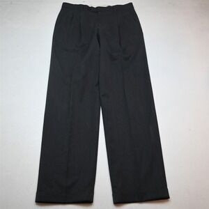 Joseph Feiss 34x34 Gray Wool Pleated Cuffed Baggy High Waist Dress Mens Pants